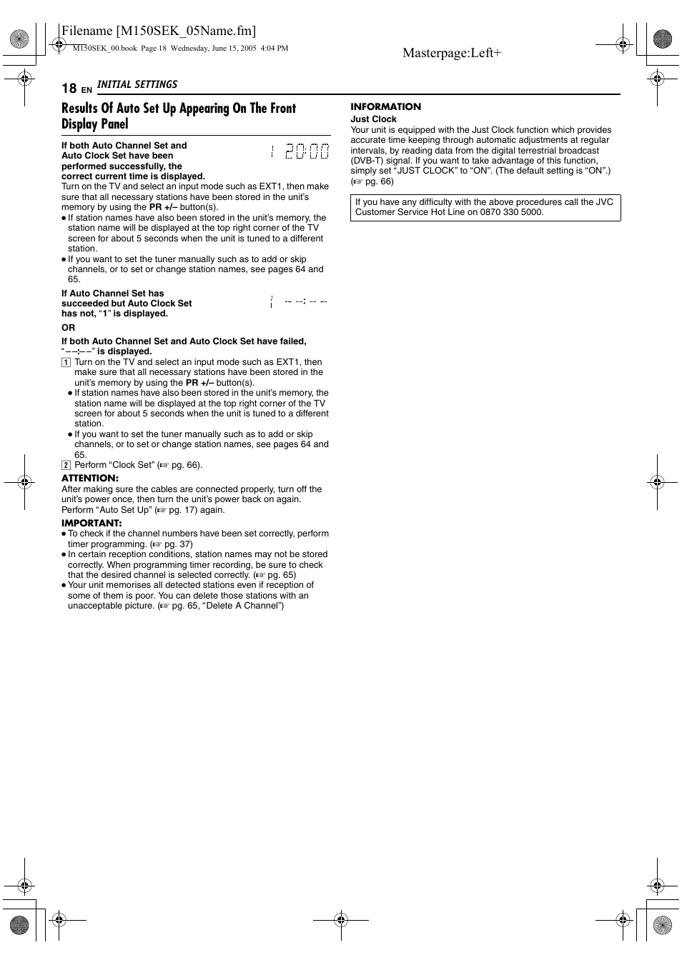 JVC DR-M150SEK User Manual | Page 18 / 76