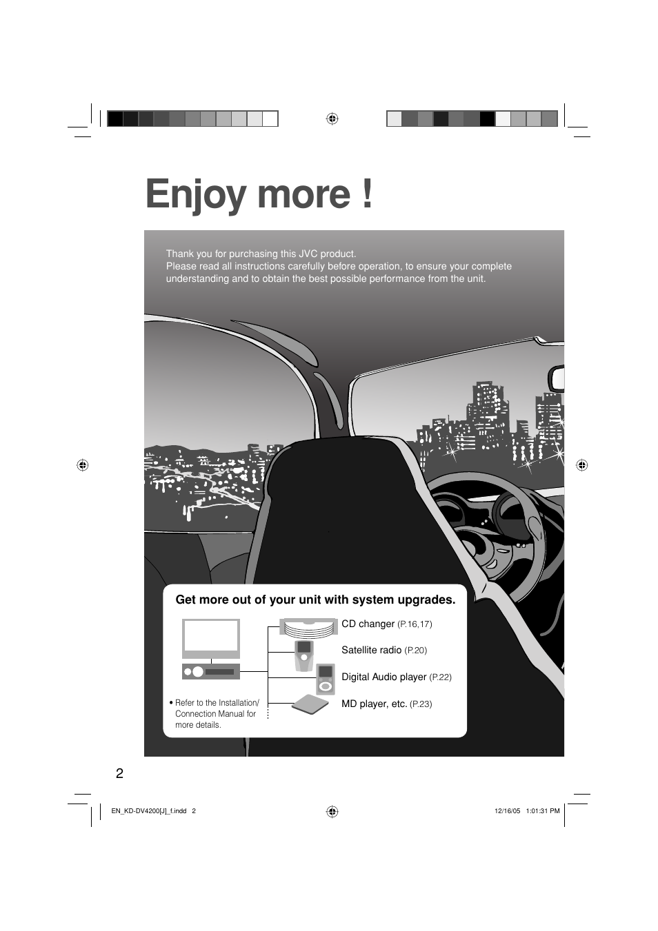 Enjoy more | JVC KD-DV4200 User Manual | Page 2 / 40