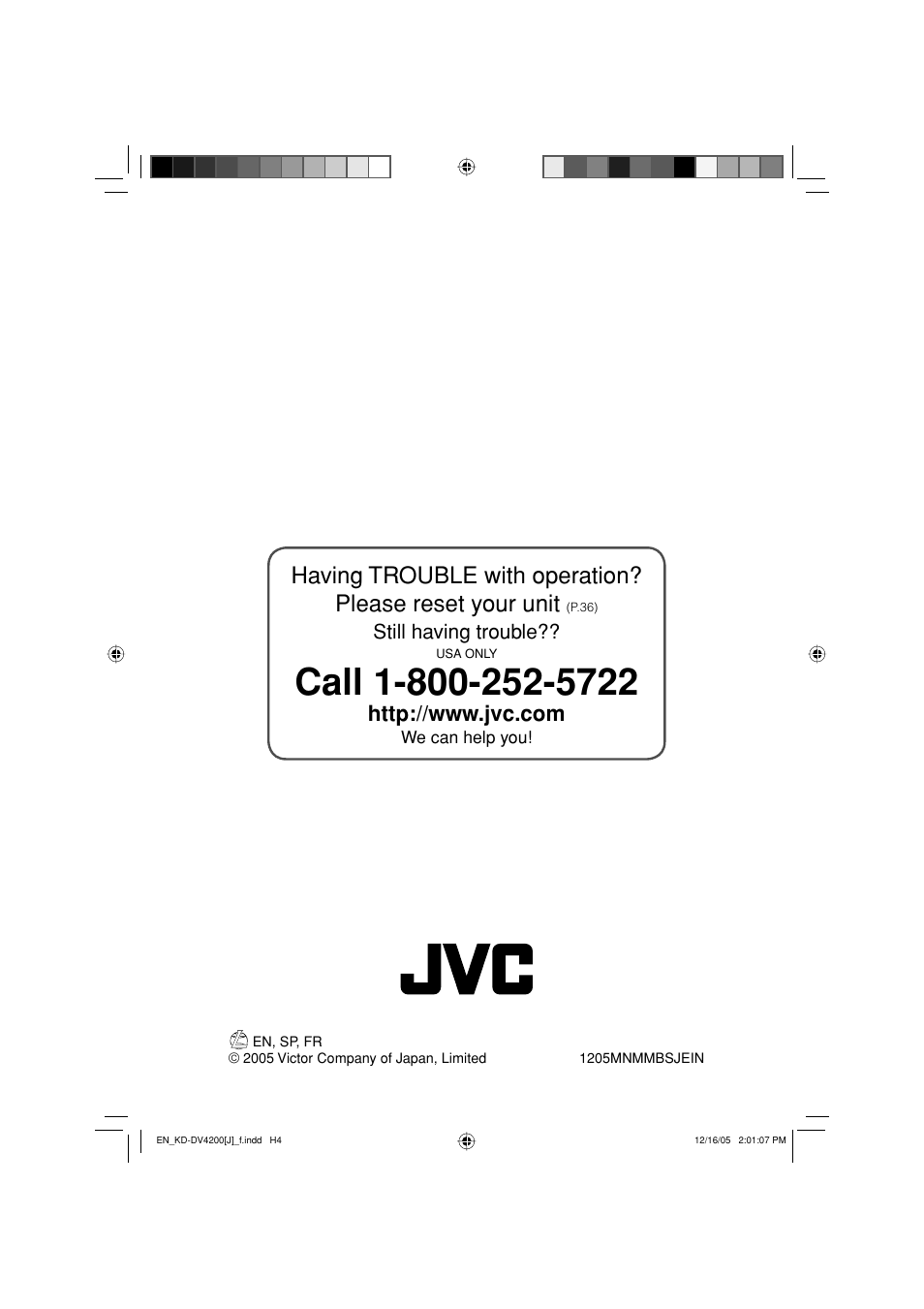 Still having trouble | JVC KD-DV4200 User Manual | Page 40 / 40