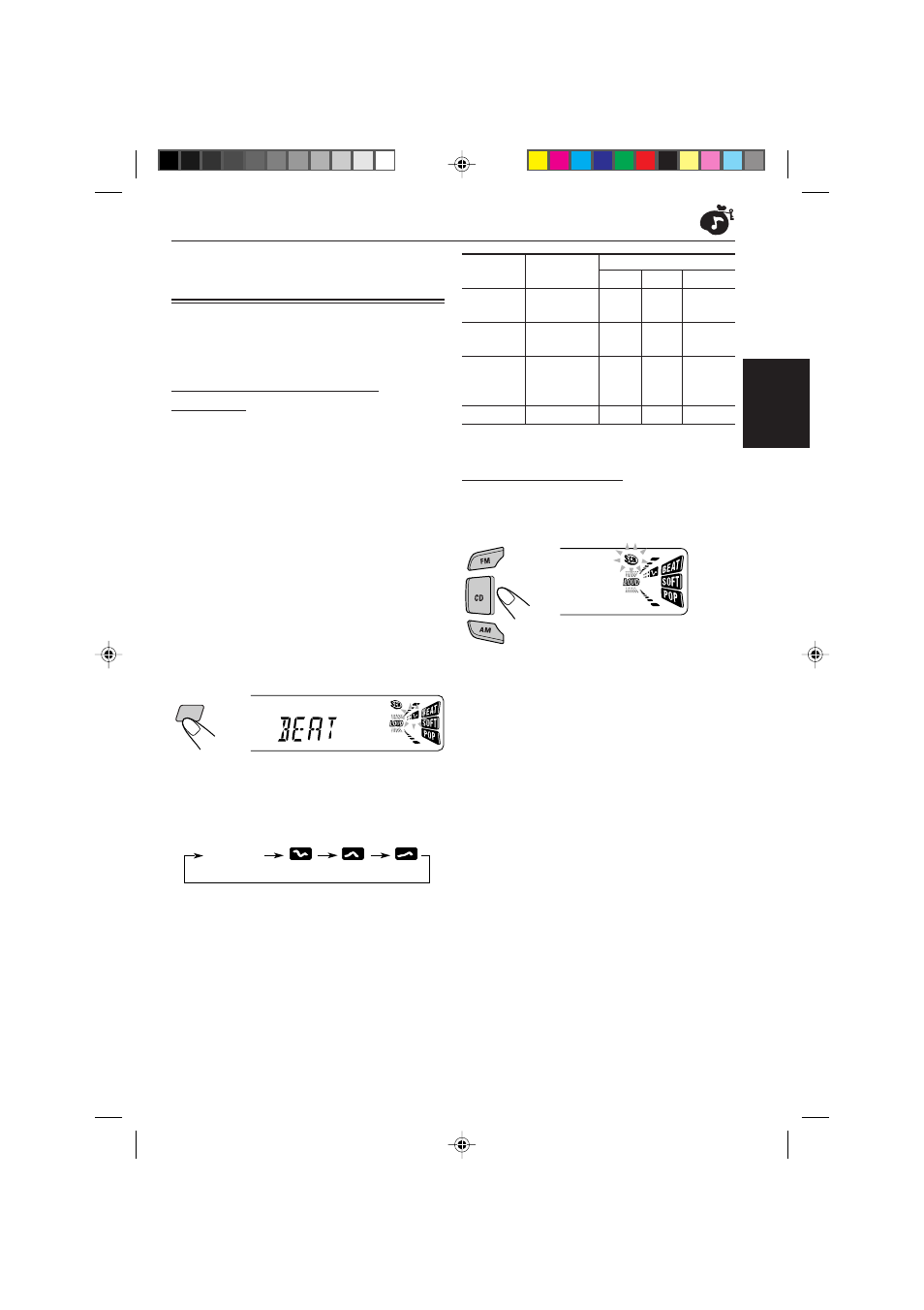 Verwenden des klangregelungsspeichers (scm), Abrufen der klangmodi, Auswählen und speichern der klangmodi | Deutsch | JVC KD-S821R User Manual | Page 47 / 114