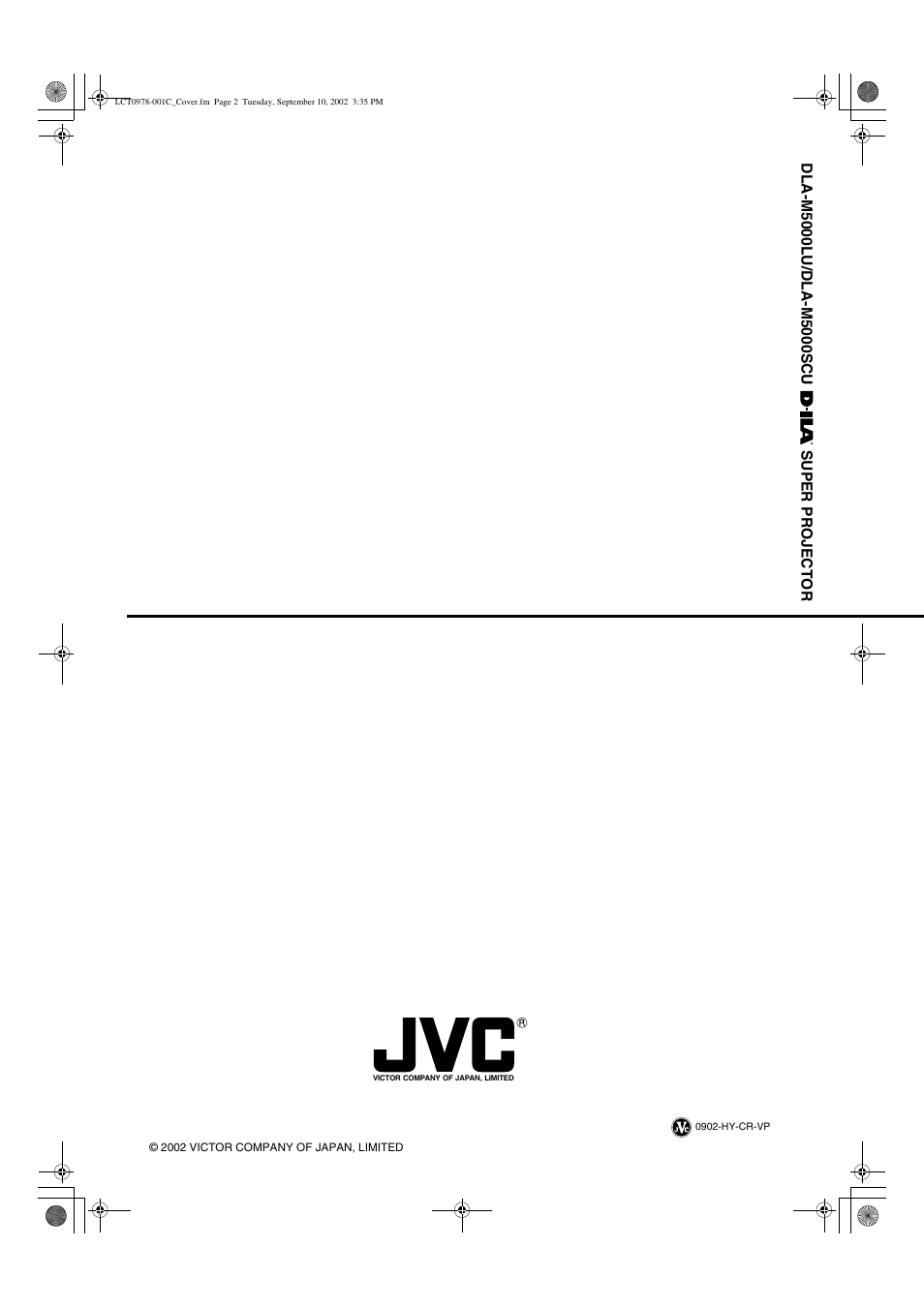 JVC DLA-M5000LU User Manual | Page 68 / 68