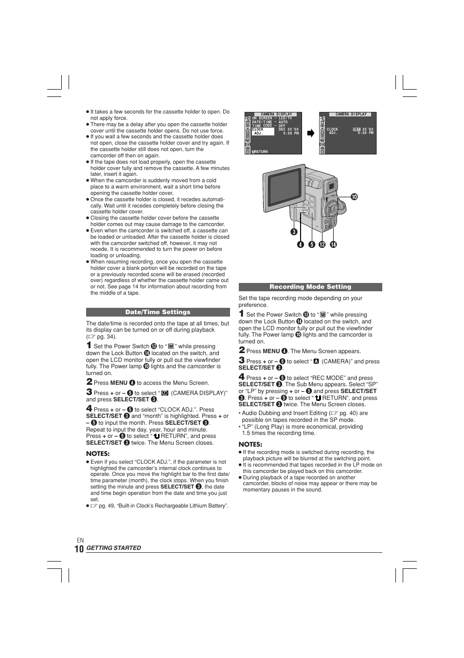 JVC GR-DX300  EN User Manual | Page 10 / 60