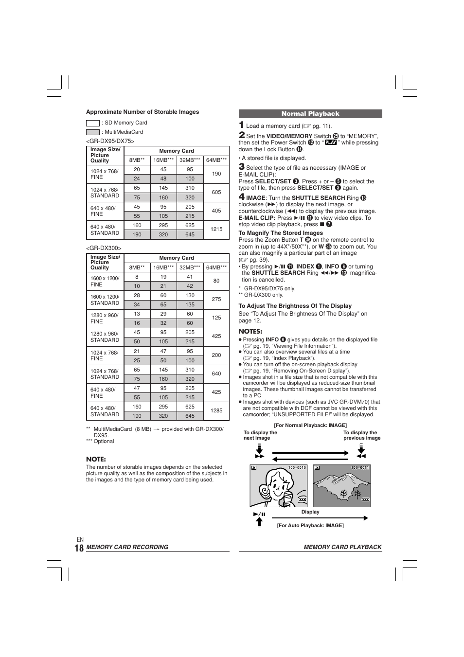 JVC GR-DX300  EN User Manual | Page 18 / 60