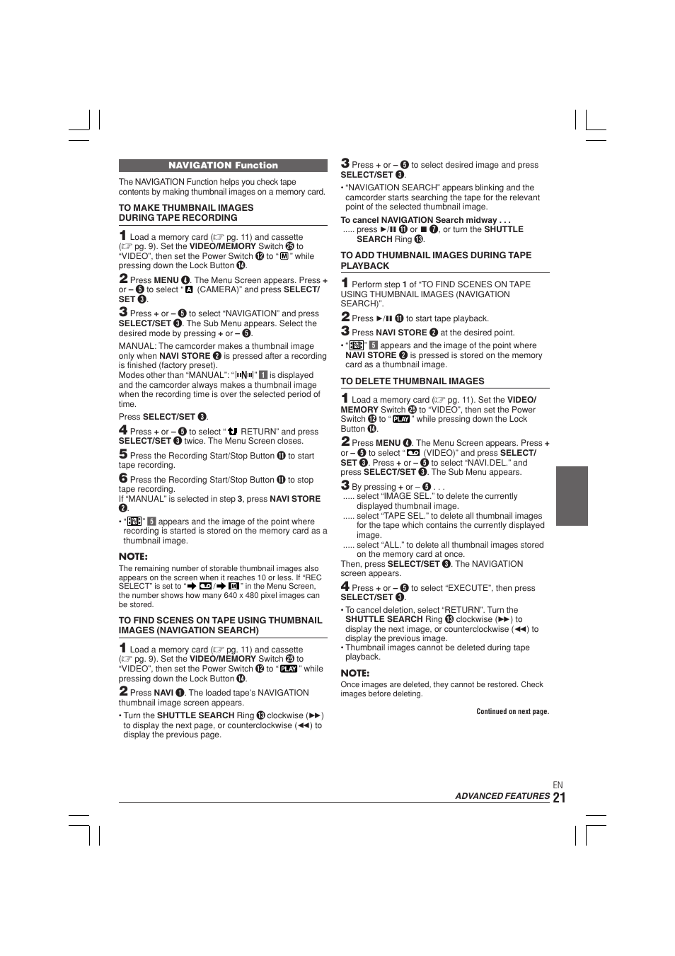 JVC GR-DX300  EN User Manual | Page 21 / 60