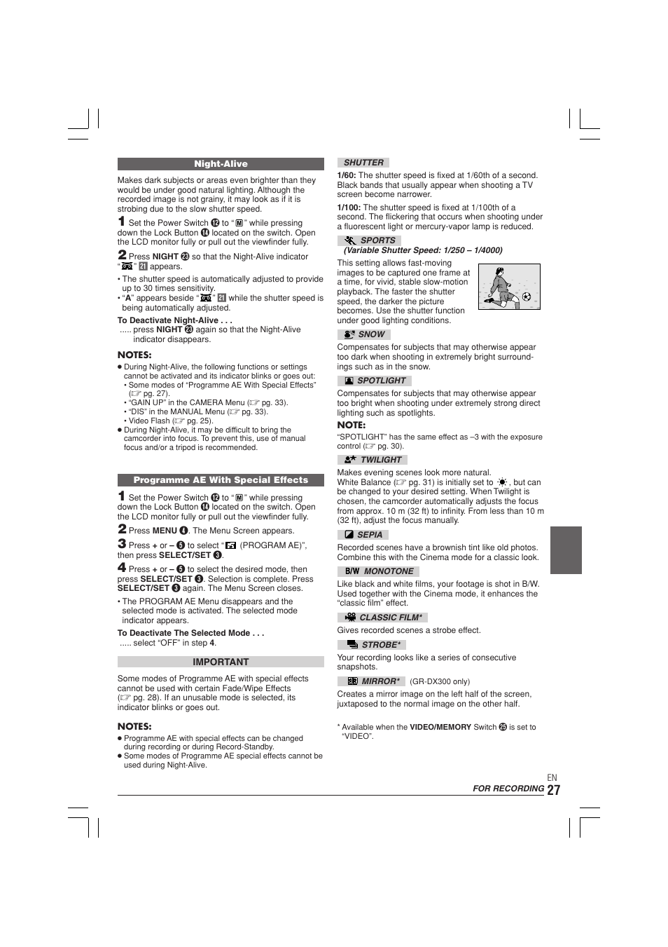 JVC GR-DX300  EN User Manual | Page 27 / 60