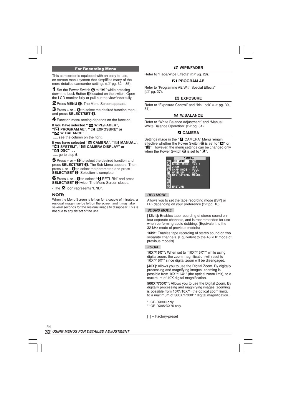 JVC GR-DX300  EN User Manual | Page 32 / 60