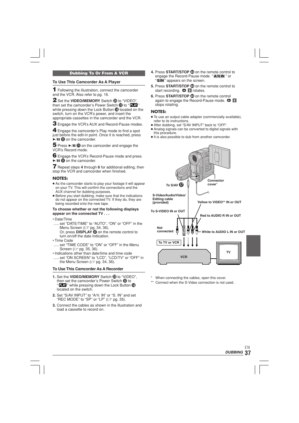 JVC GR-DX300  EN User Manual | Page 37 / 60