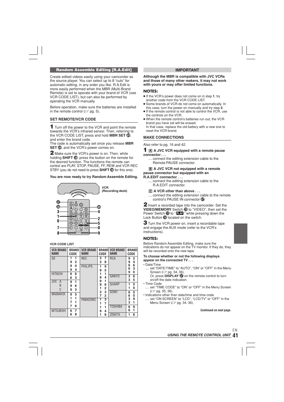 JVC GR-DX300  EN User Manual | Page 41 / 60