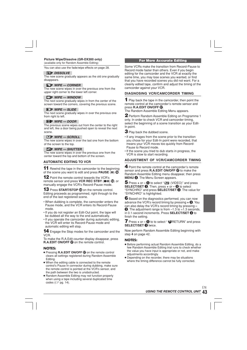 JVC GR-DX300  EN User Manual | Page 43 / 60