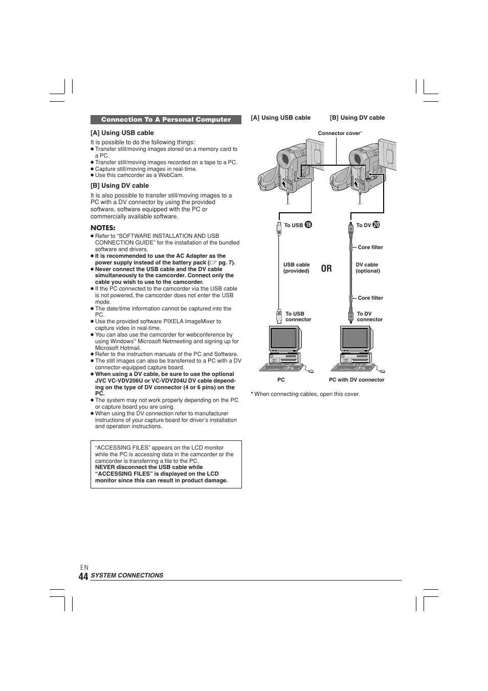 JVC GR-DX300  EN User Manual | Page 44 / 60