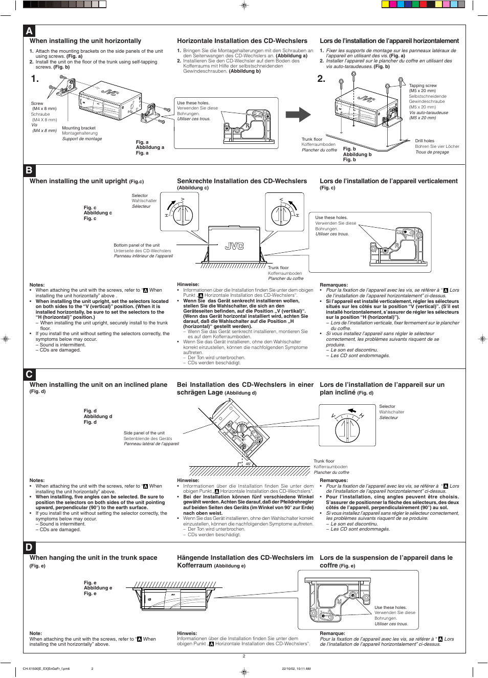 JVC CH-X550 User Manual | Page 2 / 6