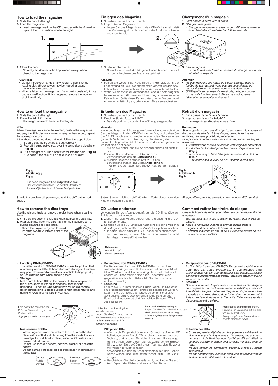 JVC CH-X550 User Manual | Page 6 / 6