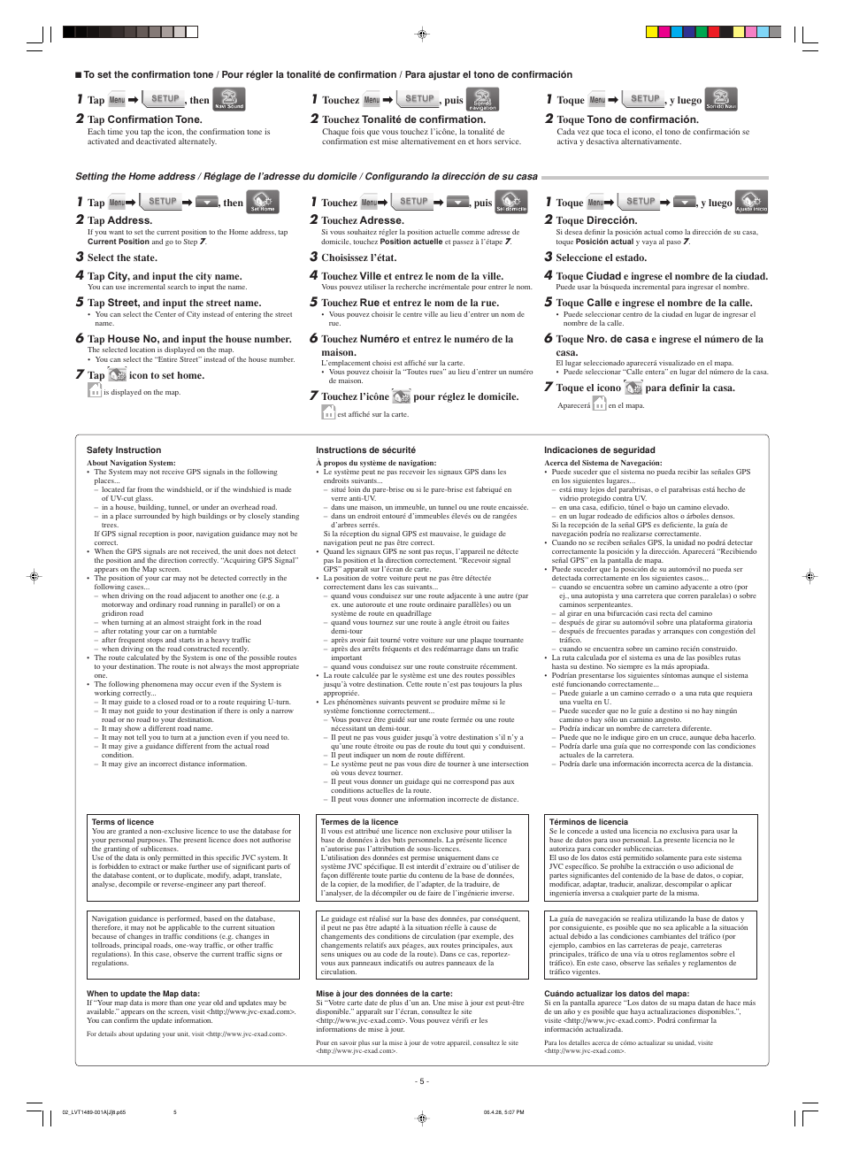 Safety instruction | JVC EXAD eAvinu KV-PX9SN User Manual | Page 5 / 12