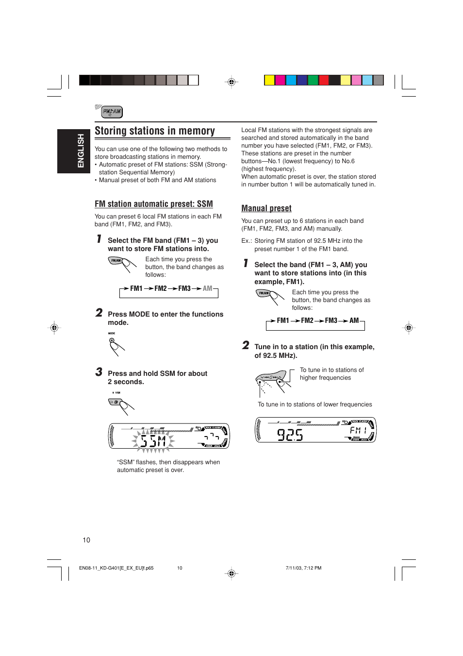 JVC KD-G401 User Manual | Page 10 / 44