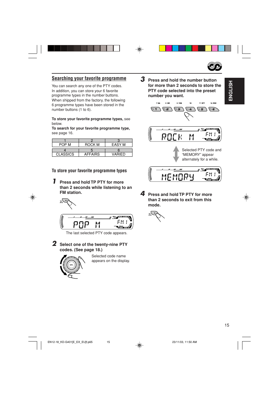 JVC KD-G401 User Manual | Page 15 / 44