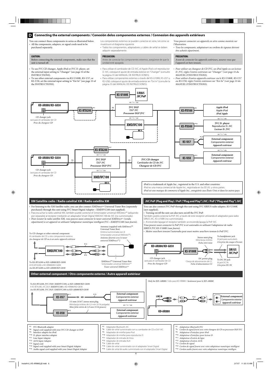 JVC KD-AR880 User Manual | Page 6 / 6