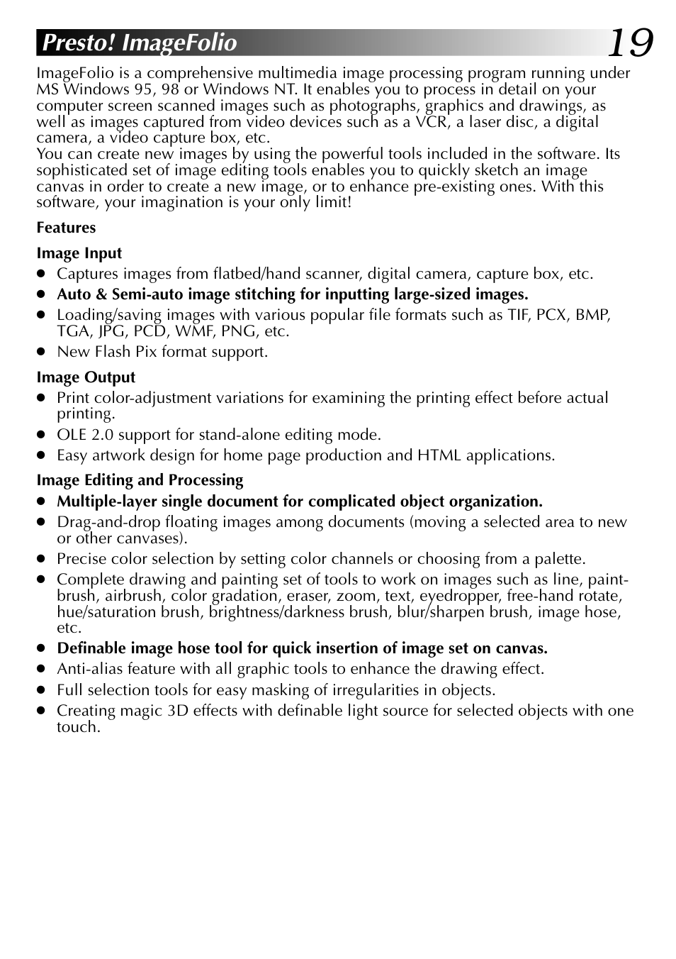 Presto! imagefolio | JVC USB Connection Kit User Manual | Page 19 / 24