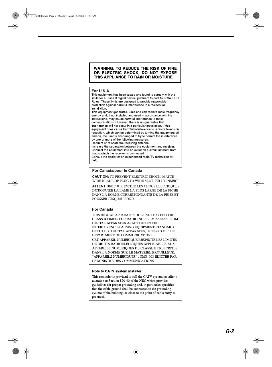 JVC TH-S3 TH-S2 User Manual | Page 3 / 44