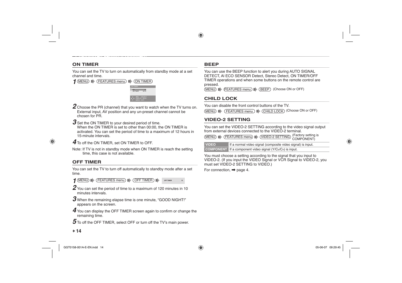 JVC AV-29Q317B User Manual | Page 14 / 20