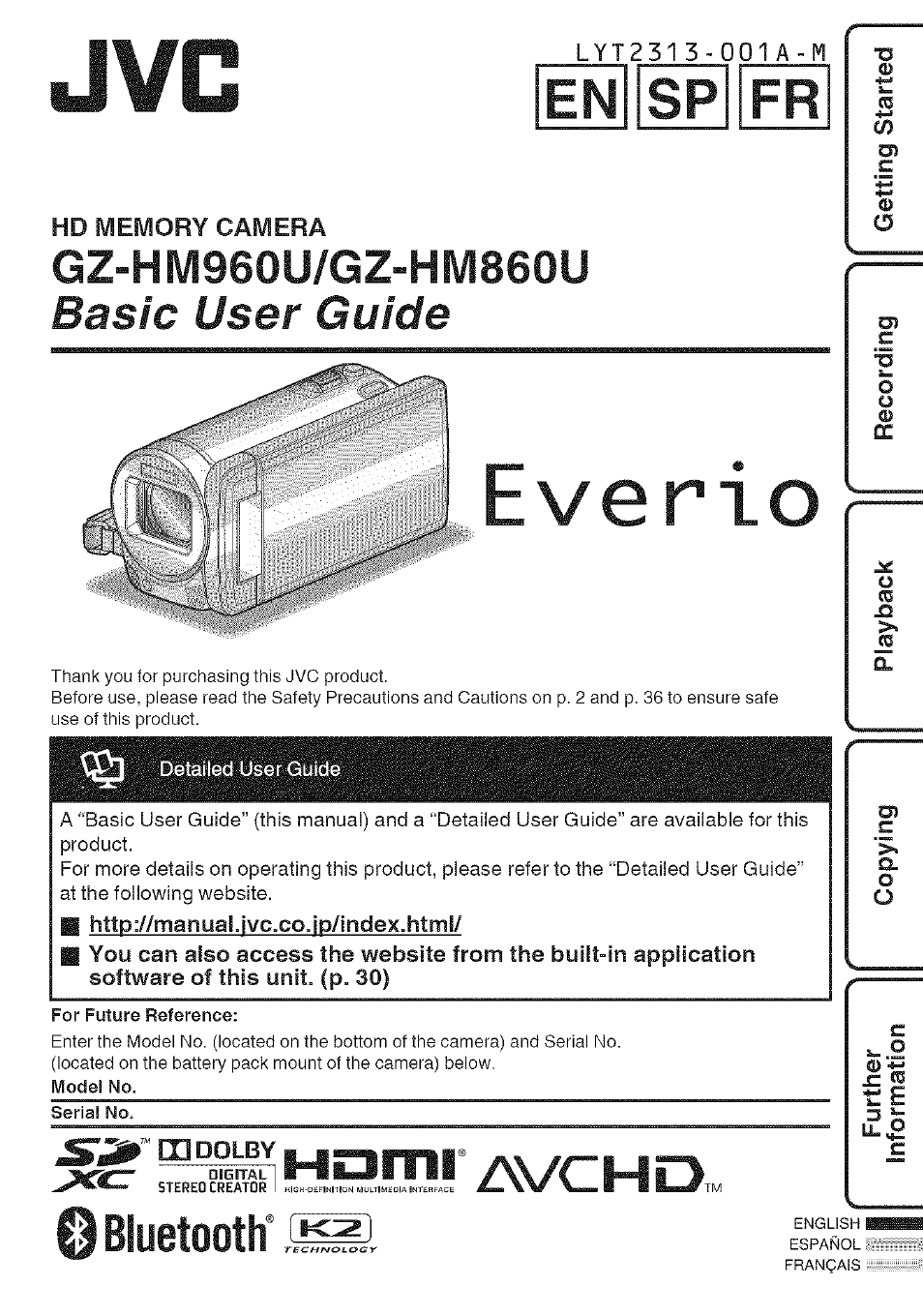 JVC GZ-HM960U User Manual | 40 pages