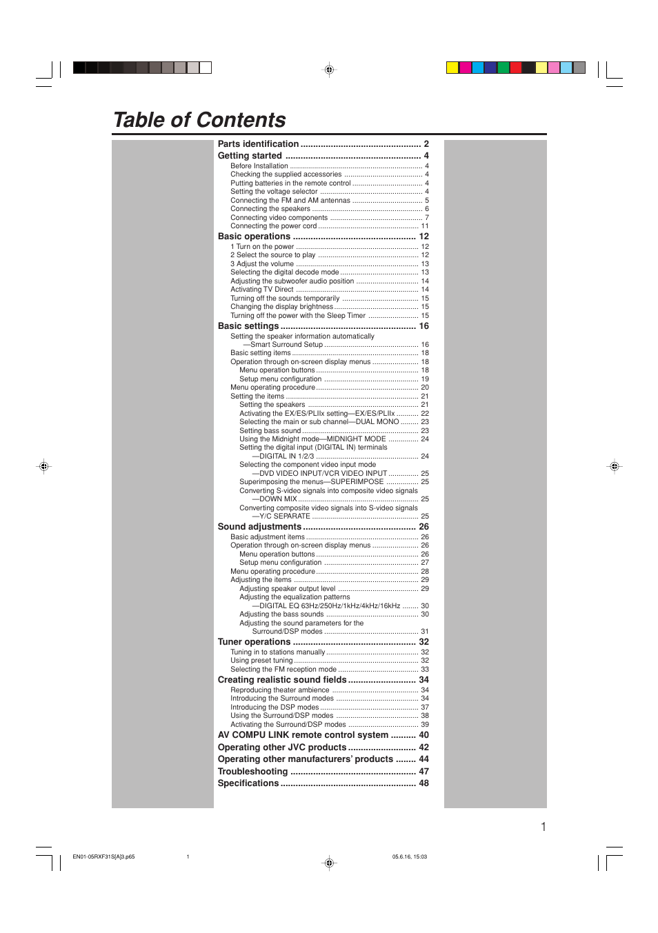 JVC RX-F31S User Manual | Page 105 / 153