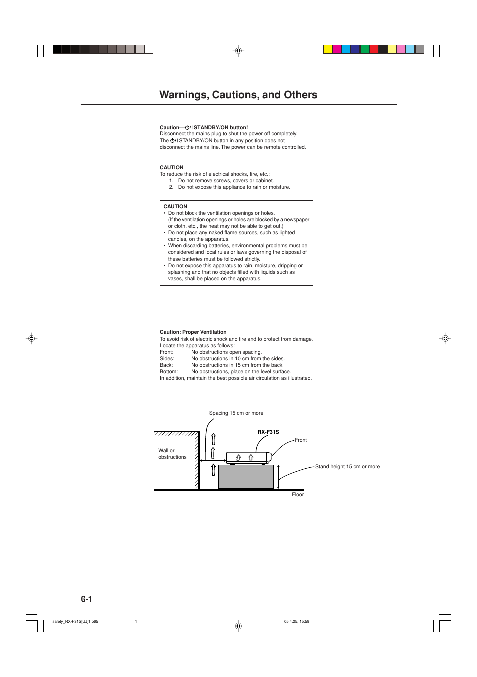 Warnings, cautions, and others | JVC RX-F31S User Manual | Page 53 / 153