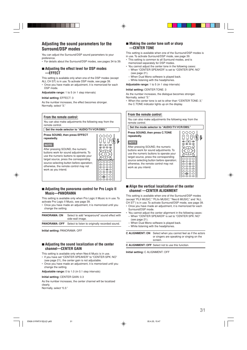 JVC RX-F31S User Manual | Page 84 / 153