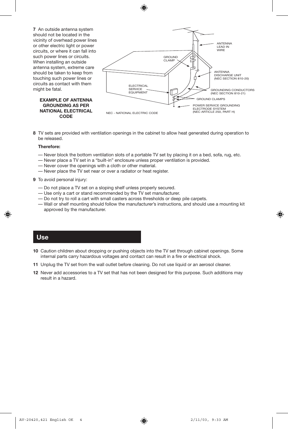 JVC AV 20420 User Manual | Page 4 / 44