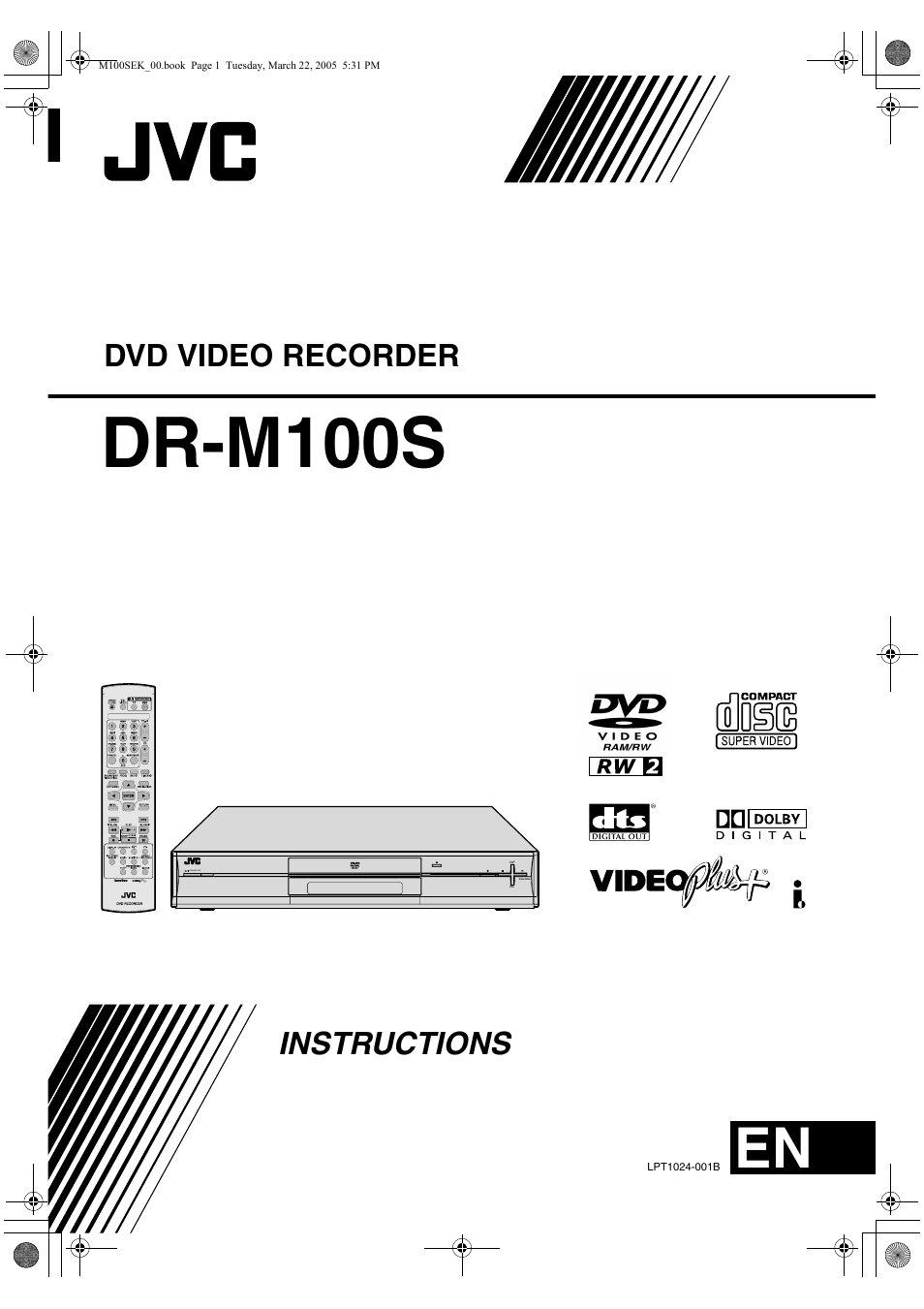 JVC DR-M100S User Manual | 80 pages