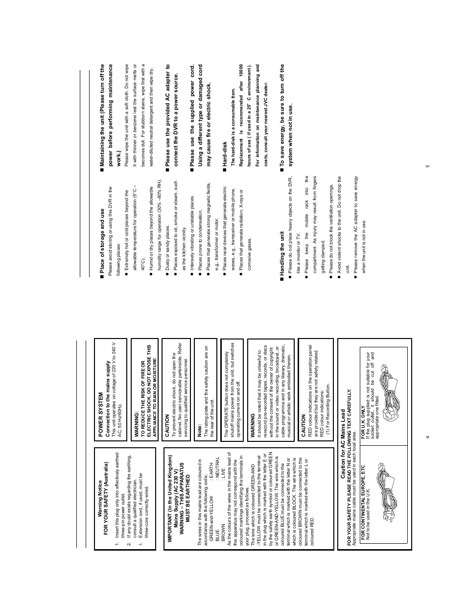 Safety preca u tions | JVC VR601 User Manual | Page 3 / 42