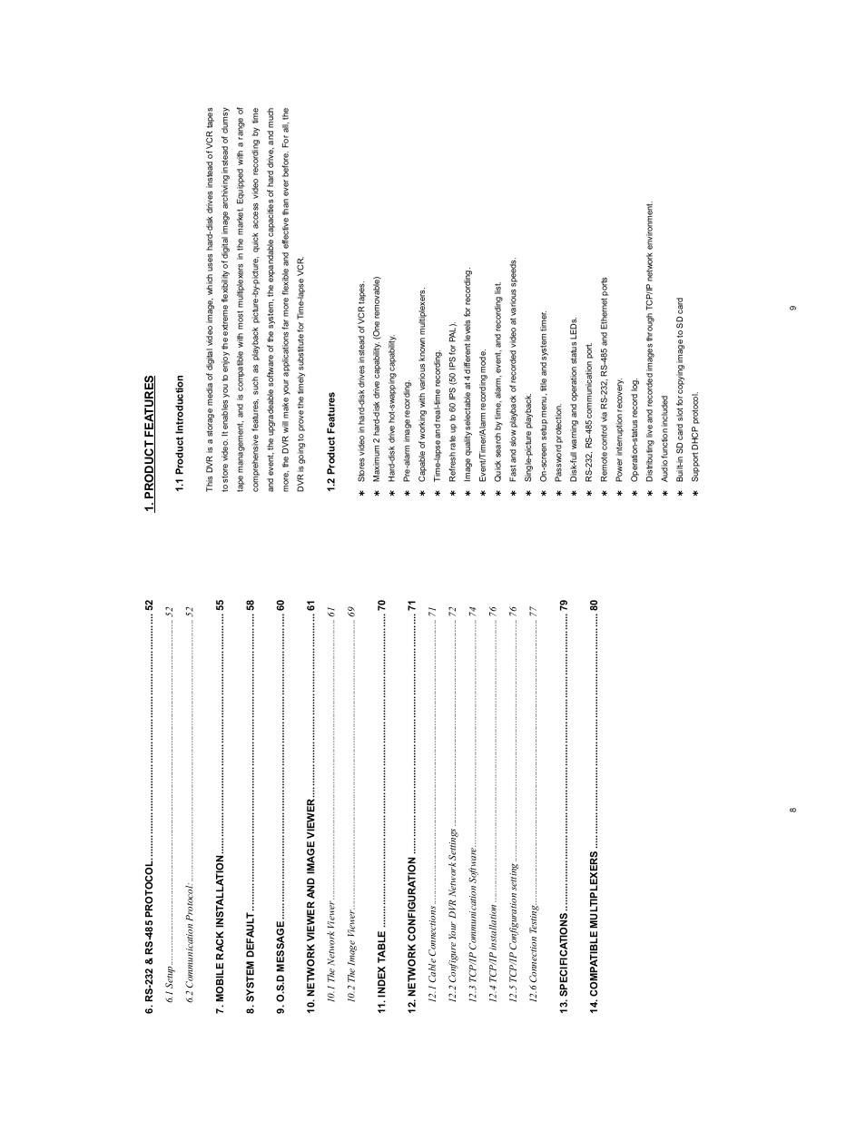 Product fea t ures | JVC VR601 User Manual | Page 5 / 42