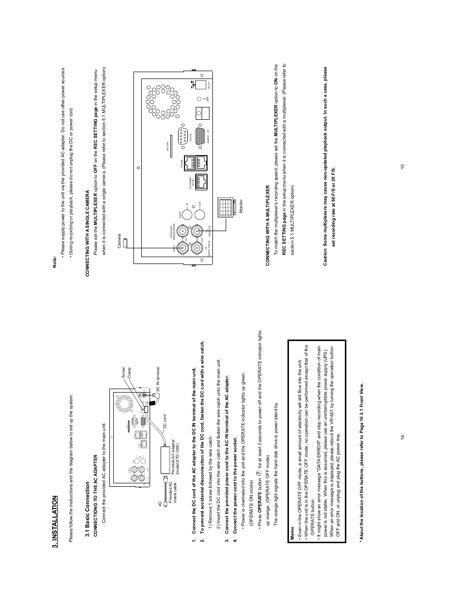 I n st a lla ti on | JVC VR601 User Manual | Page 8 / 42