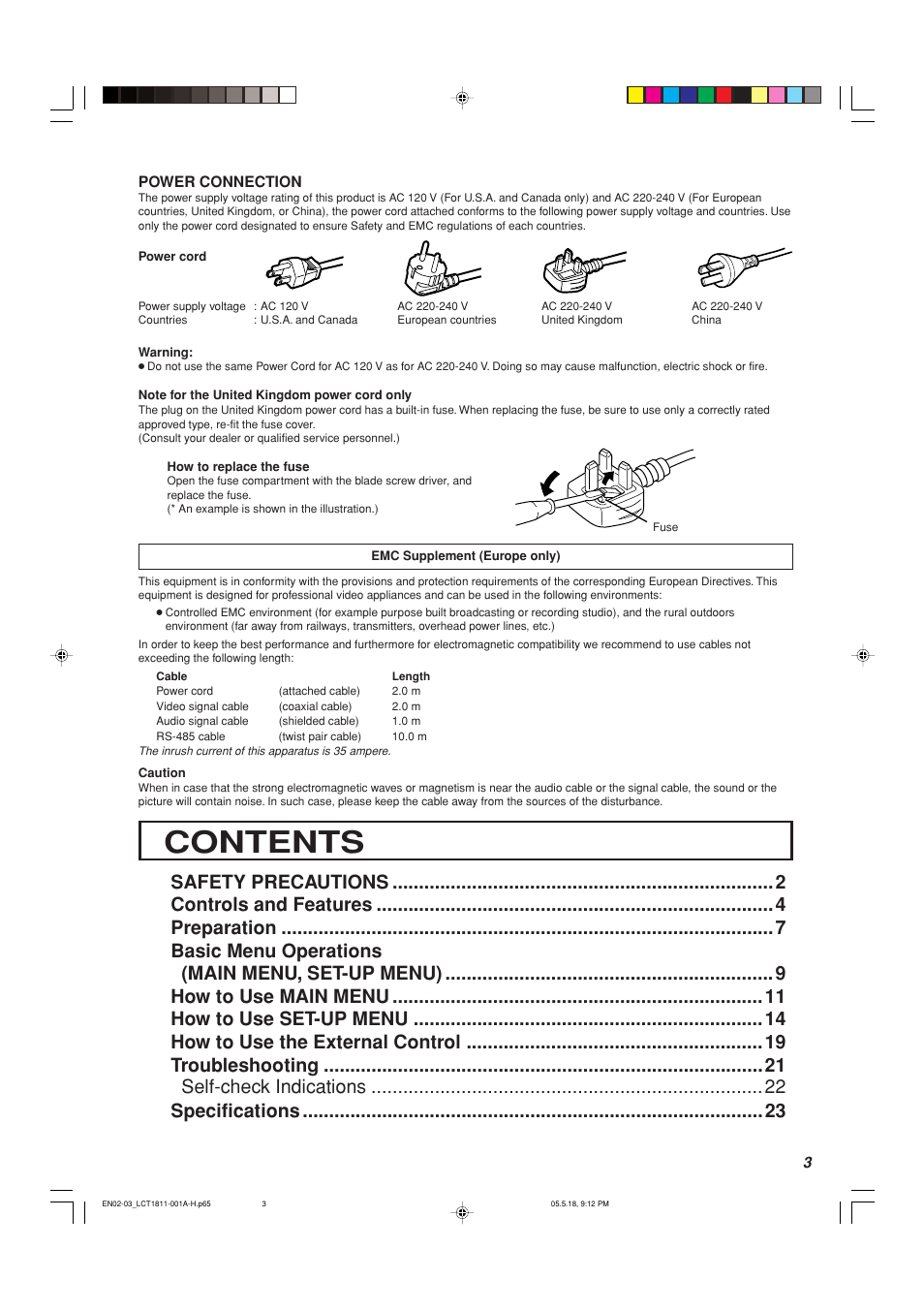 JVC DT-V100CG User Manual | Page 3 / 24