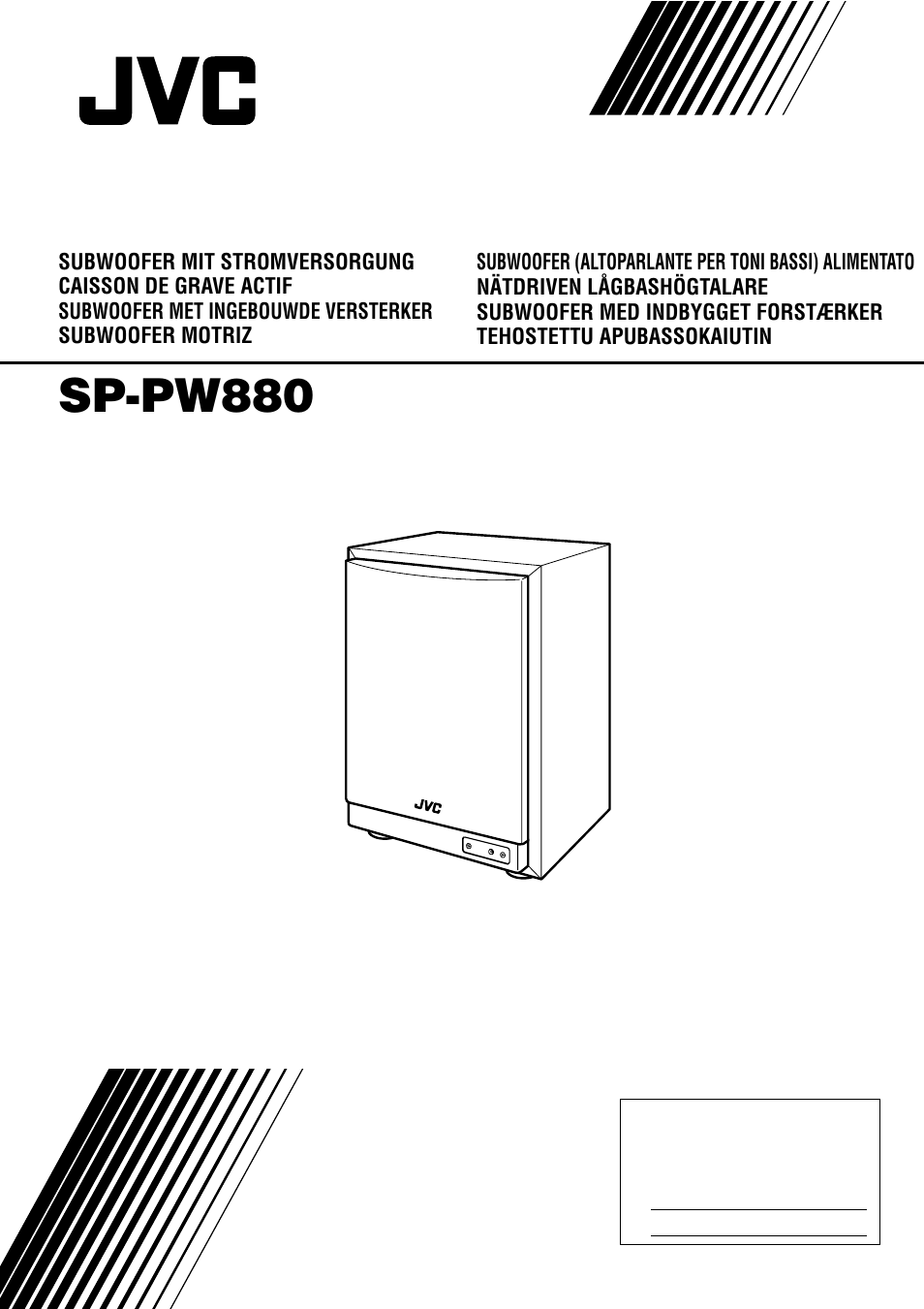 JVC SP-PW880 User Manual | 36 pages