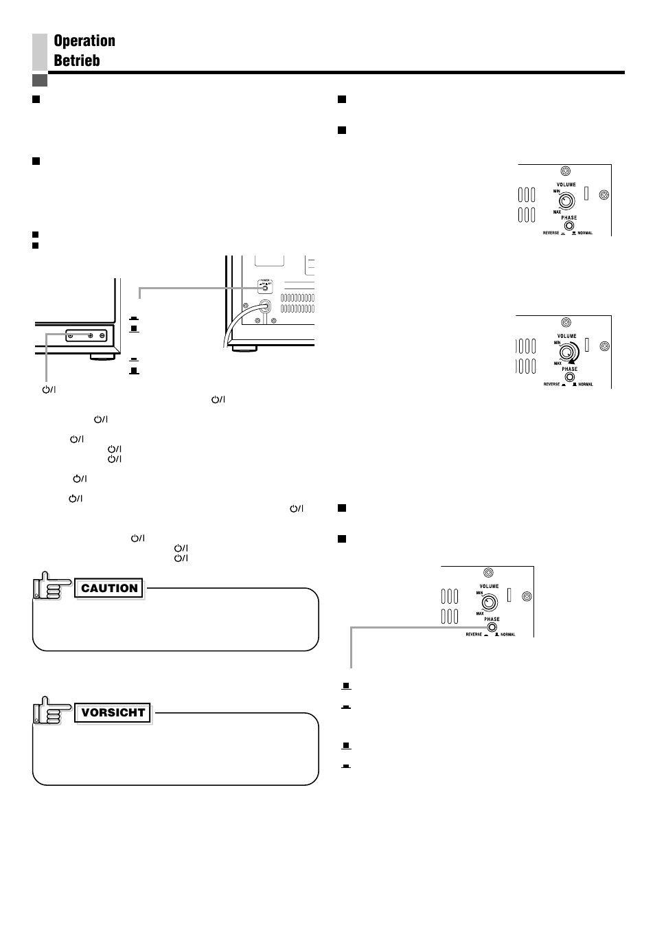 Operation, Operation betrieb | JVC SP-PW880 User Manual | Page 10 / 36