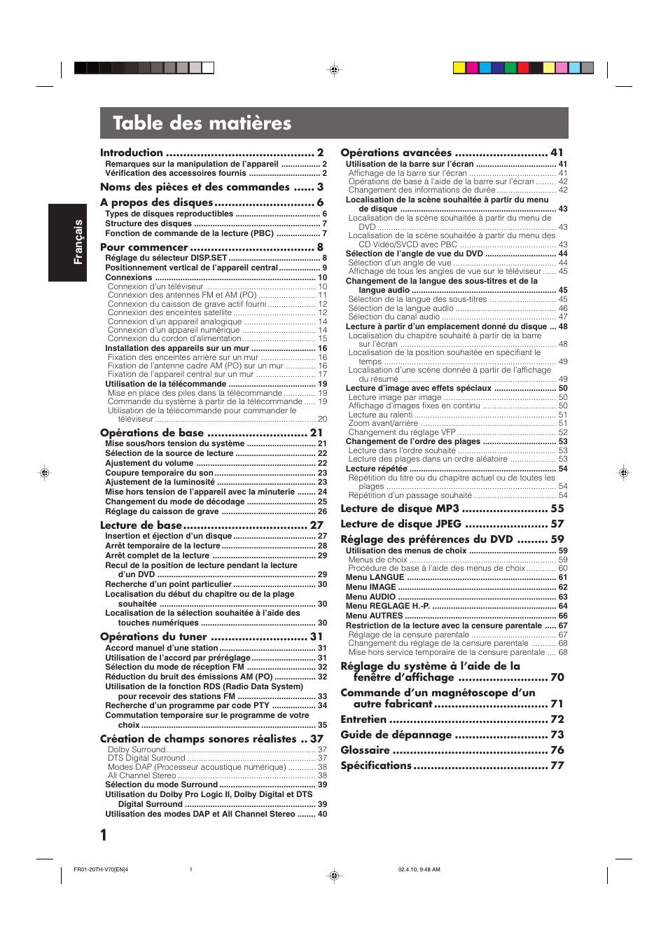 JVC DVD CINEMA SYSTEM TH-V70R User Manual | Page 84 / 241