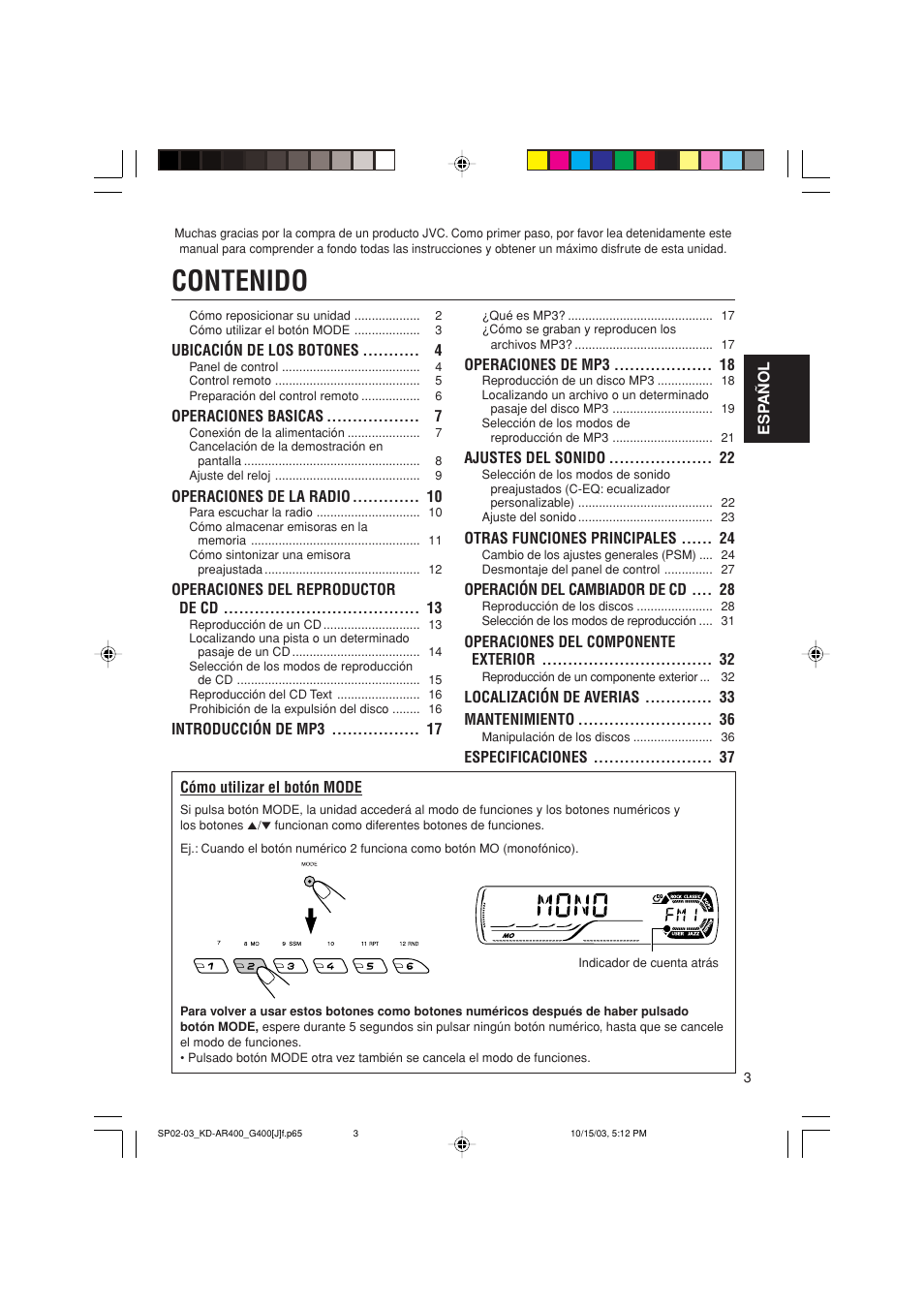 JVC KD-AR400 User Manual | Page 39 / 111