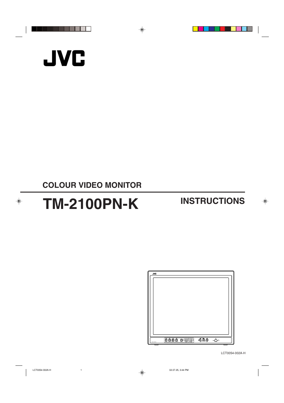 JVC TM-2100PN-K User Manual | 16 pages