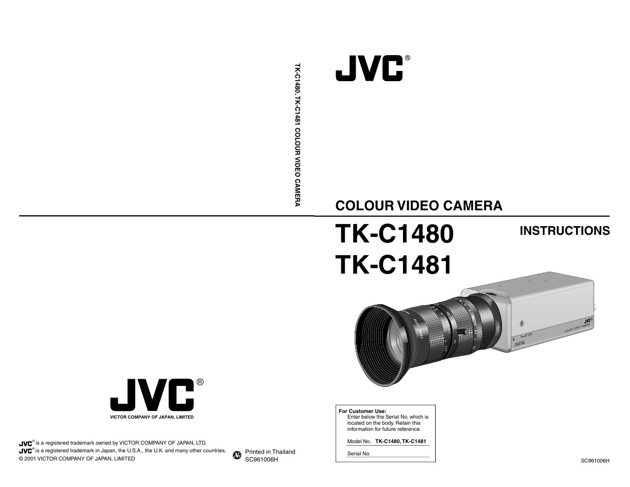 JVC TK-C1480 User Manual | 20 pages