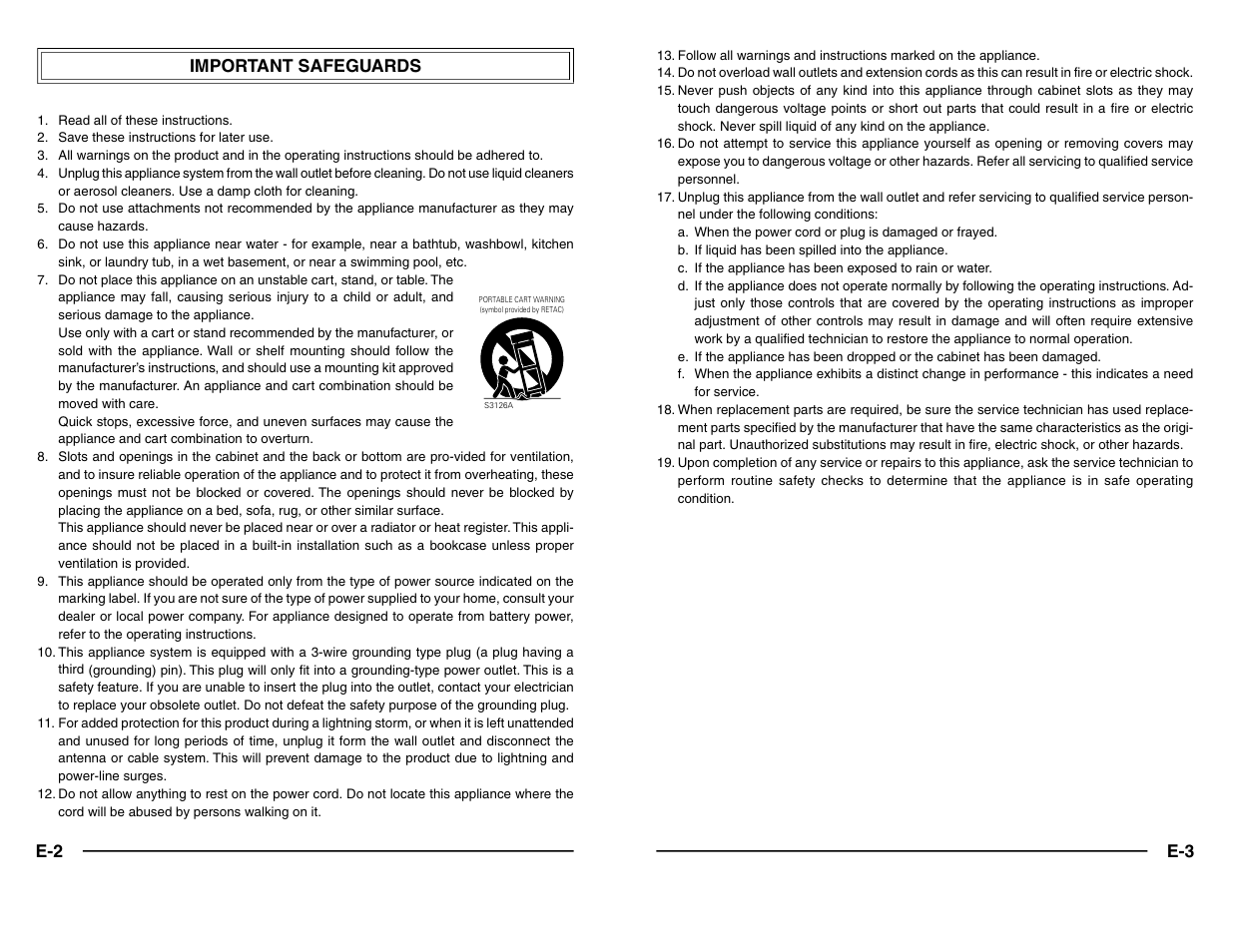 Important safeguards | JVC TK-C1480 User Manual | Page 2 / 20