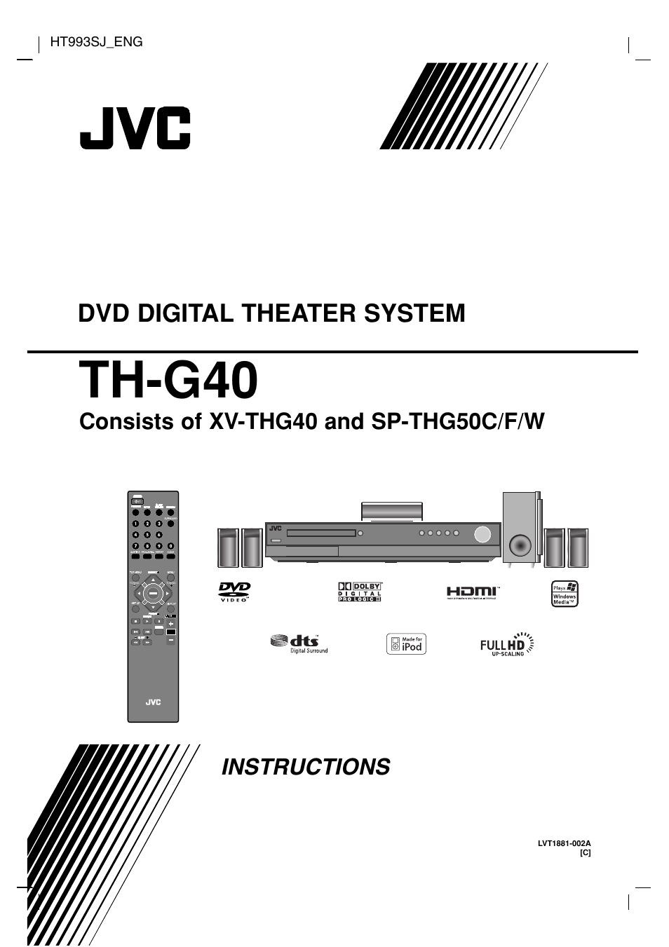 JVC SP-THG50W User Manual | 30 pages