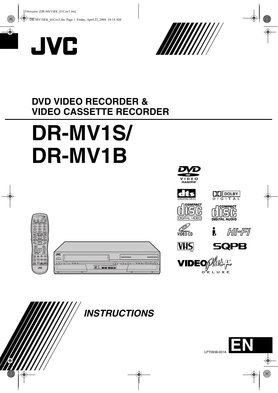 JVC DR-MV1B User Manual | 104 pages