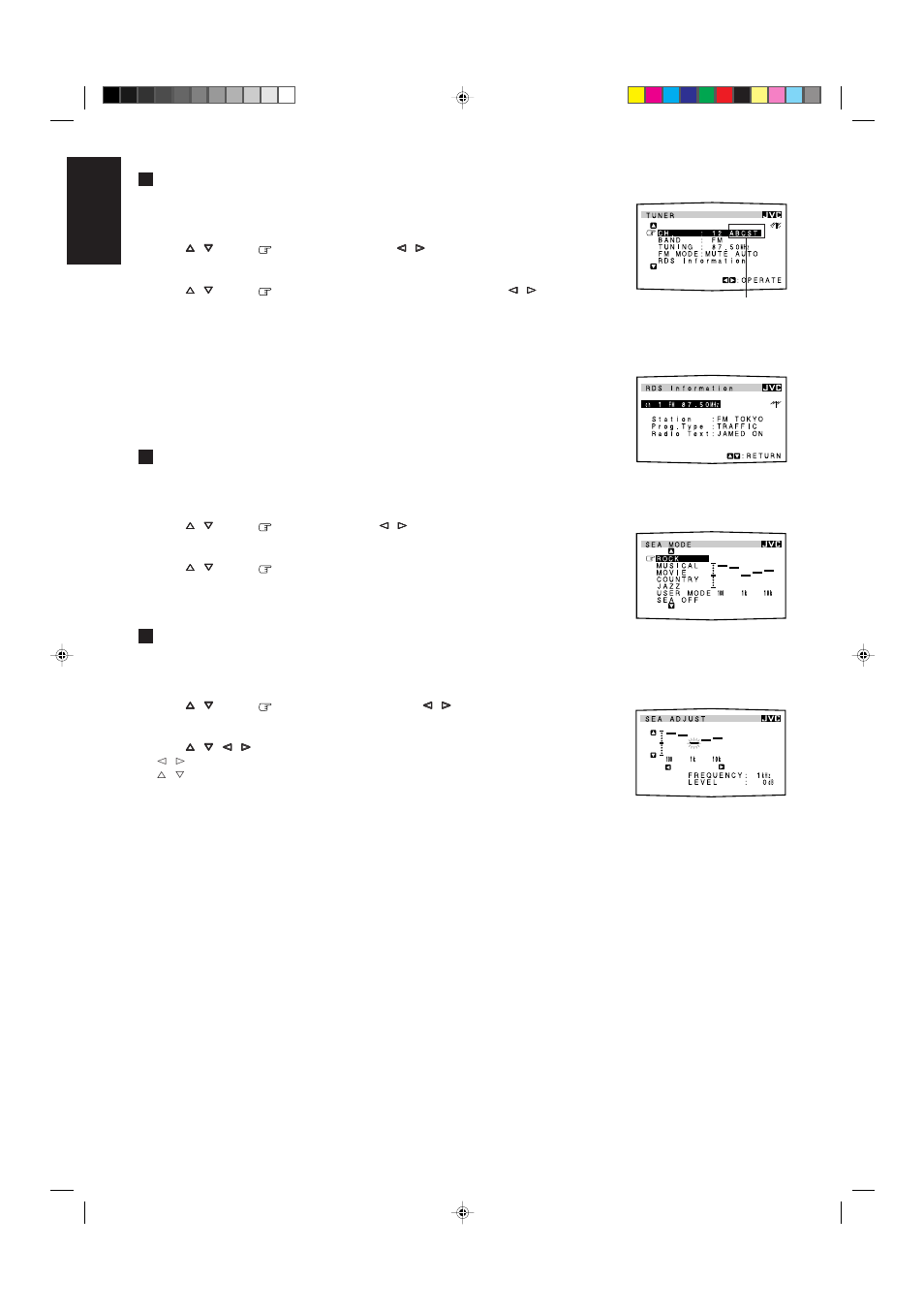 English | JVC RX-730R User Manual | Page 44 / 58