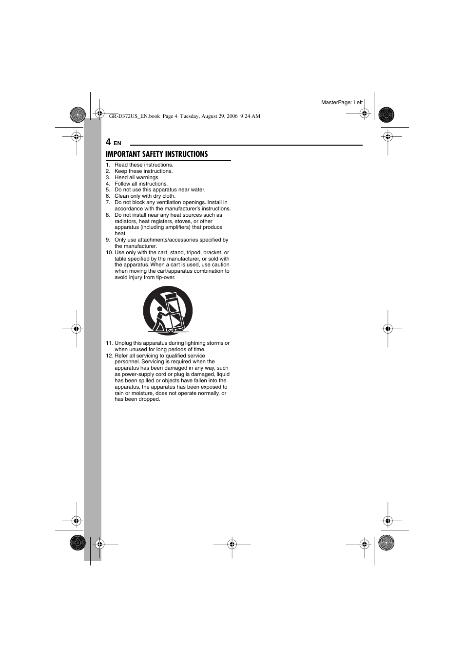 Important safety instructions | JVC LYT1624-001B User Manual | Page 4 / 104