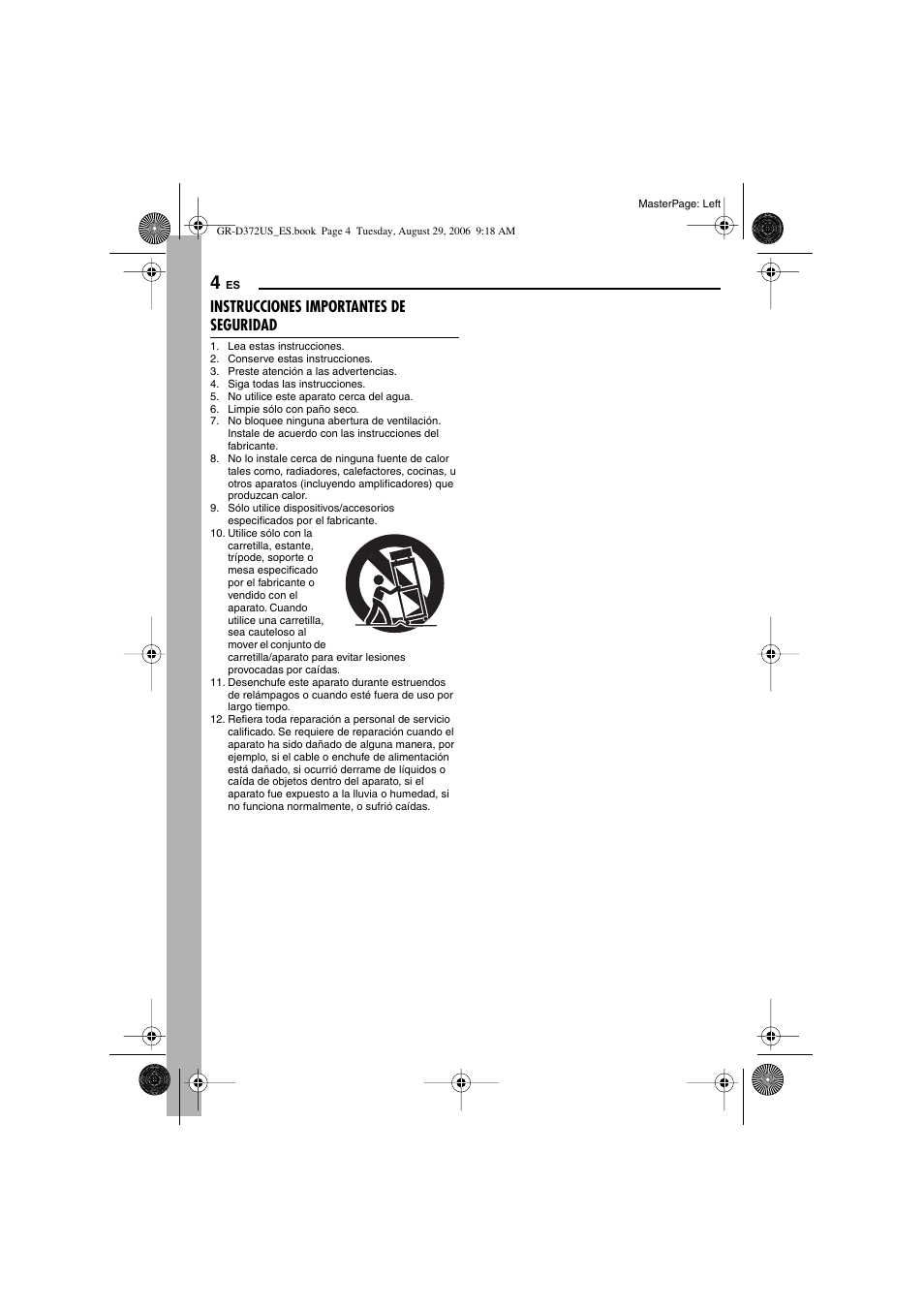 Instrucciones importantes de seguridad | JVC LYT1624-001B User Manual | Page 56 / 104