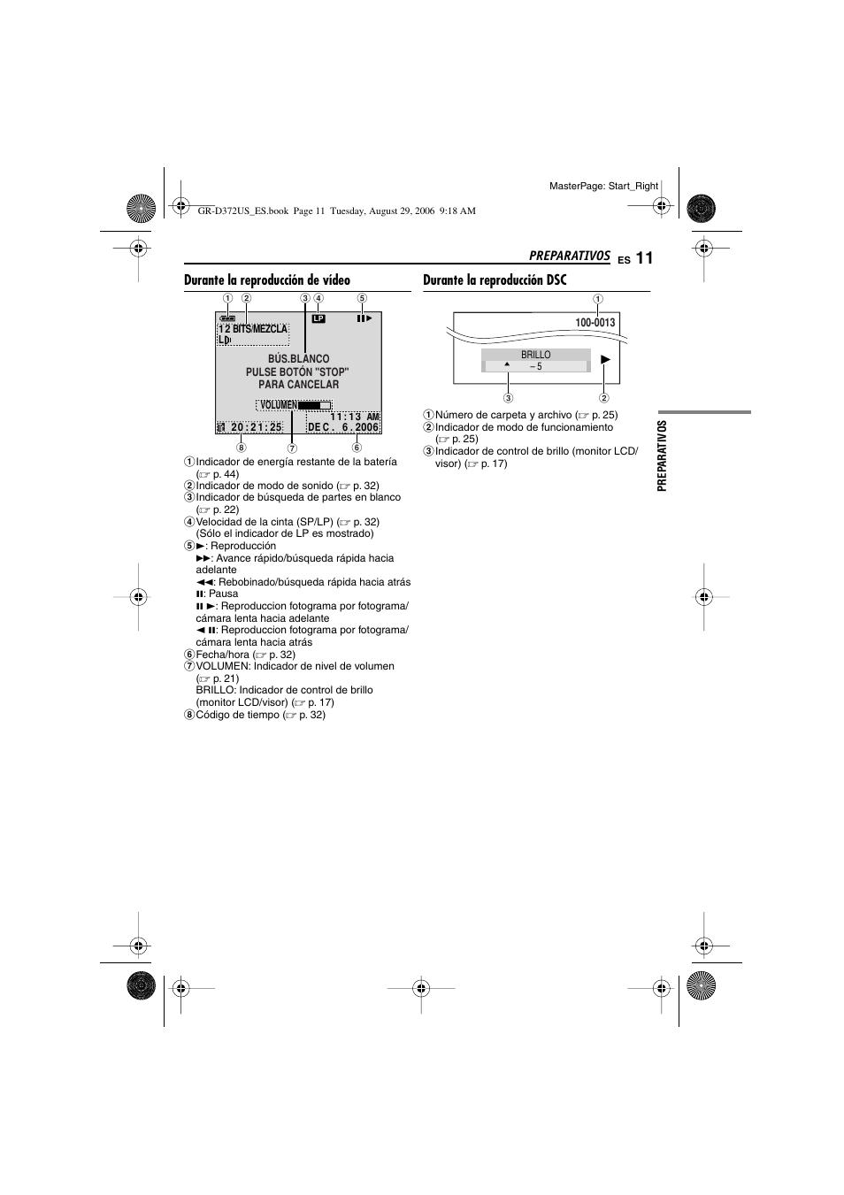 Durante la reproducción de vídeo, Durante la reproducción dsc | JVC LYT1624-001B User Manual | Page 63 / 104