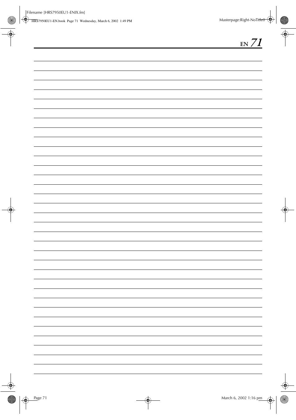 JVC HR - S7950EU User Manual | Page 71 / 72