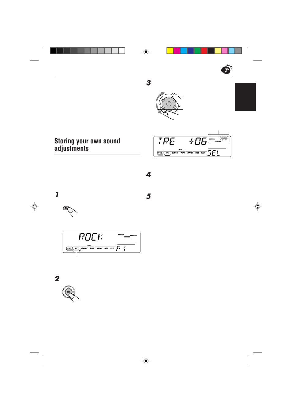 Storing your own sound adjustments | JVC GET0091-001A User Manual | Page 23 / 38