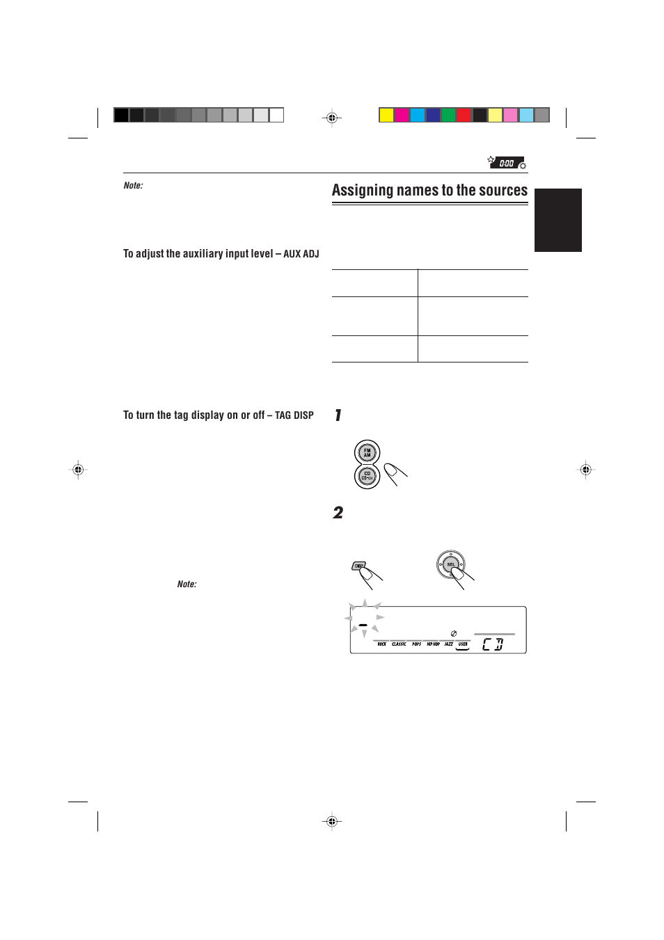 Assigning names to the sources | JVC GET0091-001A User Manual | Page 27 / 38