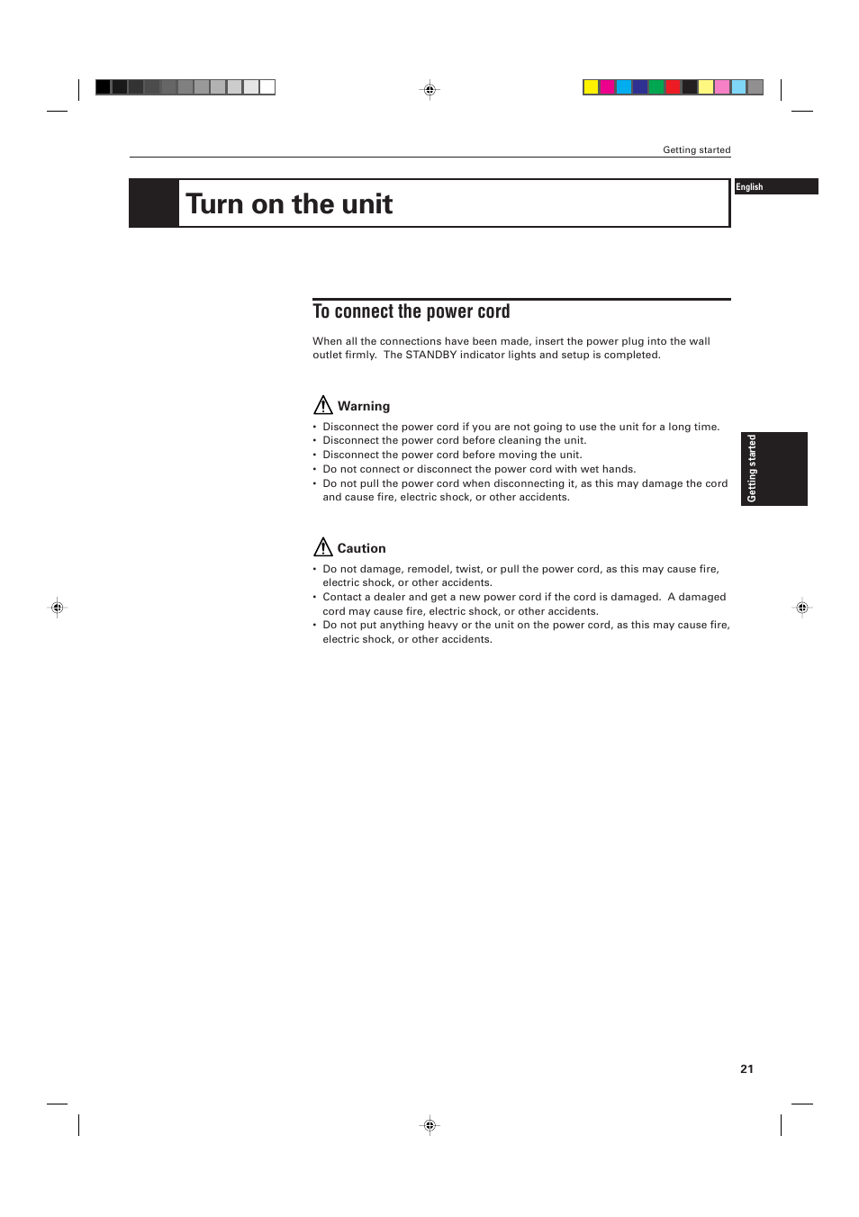 Turn on the unit | JVC XV-D701BK User Manual | Page 25 / 108